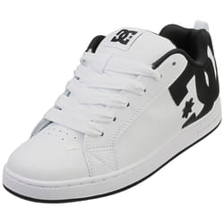 DC Shoes Court Graffik Womens Skate Trainers in White Black - 6.5