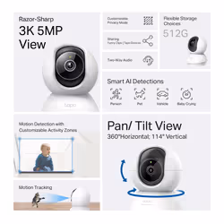 TP-Link Tapo C230 Bulb IP security camera Indoor 2880 x 1620 pixels Ceiling/Desk