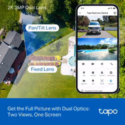 TP-Link Tapo Solar-Pow Dual-Lens Pan/Tilt Sec Cam Kit smart home security kit - Additional view 6
