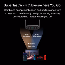 TP-Link BE3600 Wi-Fi 7 wireless router 2.5 Gigabit Ethernet Dual-band (2.4 GHz / 5 GHz) Black - Additional view 6