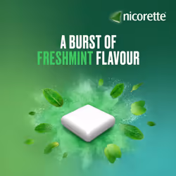 Nicorette Freshmint 4mg Gum (210 Pieces), Discreet and Fast-Acting Stop Smoking Aid to Ease Cravings, Nicotine Gum with Pleasant Freshmint Flavour