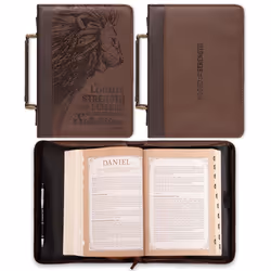 Christian Art Gifts Men's Classic Bible Cover The Lord is My Strength