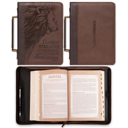 Christian Art Gifts Men's Classic Bible Cover The Lord is My Strength