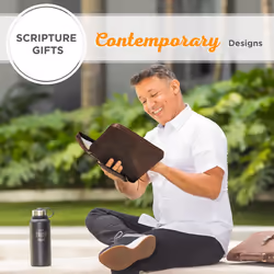 Christian Art Gifts Men's Classic Bible Cover The Lord is My Strength