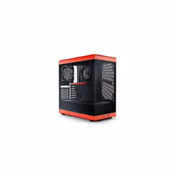 HYTE Y40, Midi Tower, PC, Black, Red, ATX, ITX, micro ATX, 18.3 cm, 42.2 cm