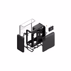 HYTE X50 MID TOWER CASE PITCH BLACK - Additional view 7