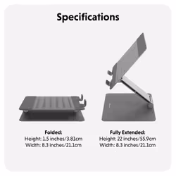 HYPER HS1150GYGL laptop stand Grey 40.6 cm (16") - Additional view 8