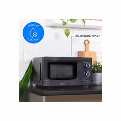 20L Manual Microwave Black 700W with 5 Power Levels & Timer, Button & Dial Control, Defrost Function, AMM2001B