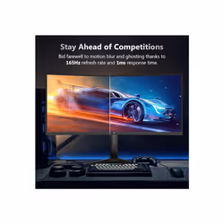 Z-Edge 34 Inch Curved Gaming Monitor Ultrawide 165Hz(DP) 100Hz(HDMI) 1ms MPRT 21:9 3440x1440 WQHD R1500 Curved Screen