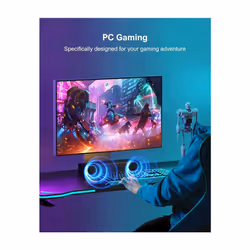 ULTIMEA 2.1ch Sound Bar for TV, Built-in Subwoofer, APP Control, Peak Power 120W, All-in-one PC Soundbar for Game, Bluetooth 5.3 TV Sound Bar Speakers