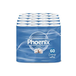 60 Roll Phoenix Soft Supreme Luxury Quilted 3 Ply Non-Fragranced Toilet Rolls