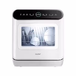 COMFEE' Mini Plus Dishwasher CDWMT305W-UK Top Countertop Dishwasher with Built-in 6L Water Tank