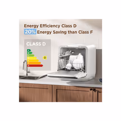 COMFEE' Mini Plus Dishwasher CDWMT305W-UK Top Countertop Dishwasher with Built-in 6L Water Tank