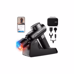 Massage Gun with Charging Stand, Percussion Muscle Deep Tissue with Heat and Cold Head, Electric Handheld Massager Gun, Muscl ...
