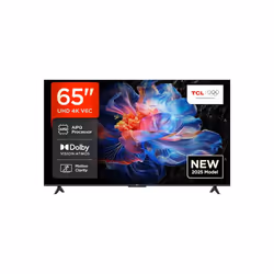 TCL 65V6C-UK 65" 4K Ultra HD, HDR TV, Smart TV Powered by Google TV ,Voice Control, 2025 New Model