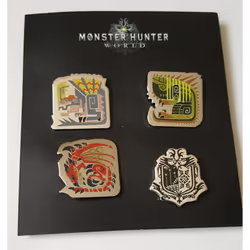 Monster Hunter World - Set of 4 Pin Badges