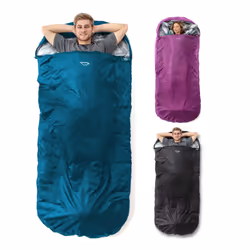 Highlander XL Sleeping Bag - Extra Wide Sleeping Bags for Adults - Rectangular, Lightweight & Water-Resistant - Soft Inner Li ...