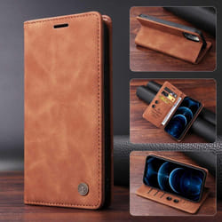 For Samsung S24 Ultra S23 Plus S22 Flip Case Vintage Leather Card Slot Wallet Holder Cover for Galaxy S23ultra S21 FE S10 S - brown, Samsung S20 Ultra
