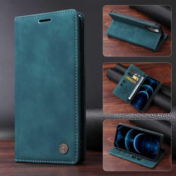 For Samsung S24 Ultra S23 Plus S22 Flip Case Vintage Leather Card Slot Wallet Holder Cover for Galaxy S23ultra S21 FE S10 S9 - blue, Samsung S20 Plus