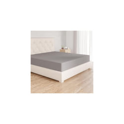 Amazon Basics Soft Microfibre Double Fitted Sheet, Deep Pocket 12 inch (30 cm), Dark Grey