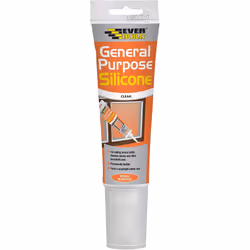 Everbuild General Purpose Silicone Sealant, White, 80 ml