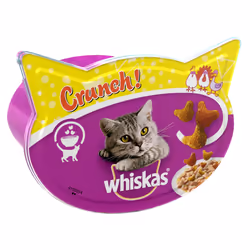 10 x 100g Whiskas Crunch Tasty Topping Cat Treats Chicken Turkey & Duck (1kg)