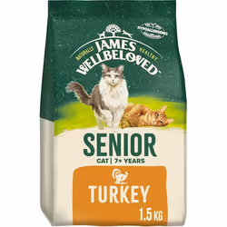 James Wellbeloved Senior Turkey 1.5 kg Bag, Hypoallergenic Dry Cat Food