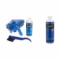 Park Tool CG-2.4 - Chaingang Cleaning System,Blue & CB-4 - Bio Chainbrite 4 Cleaner: 16 oz / 475 ml (Single)
