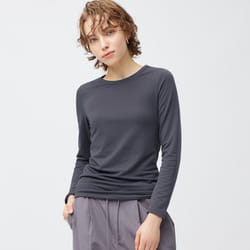 Gu STyle HeaT ExTra Crew Neck T  Long Sleeve - 18 WINE/XS