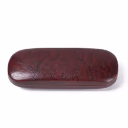 Waterproof Hard Frame Spectacle Case Eyewear Protector Reading Glasses Box Leather Glasses Case - brown