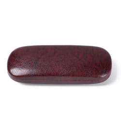 Waterproof Hard Frame Spectacle Case Eyewear Protector Reading Glasses Box Leather Glasses Case - brown