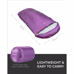 Highlander XL Sleeping Bag - Extra Wide Sleeping Bags for Adults - Rectangular, Lightweight & Water-Resistant - Soft Inner Lining - Indoor & Outdoor U