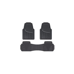 Amazon Basics 3-Piece Full Coverage Rubber Floor Mat for Cars, SUVs and Trucks, Black