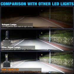 2Pcs 60000Lm D3S LED Headlight Bulbs D1S D2S D4S D5S D8S D1R D2R D3R D4R D8R D5R Turbo LED CSP Lights For BMW Benz Volvo Lamp Canbus 200W He - D5S/D5R