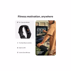 Google Fitbit Charge 6 Activity Tracker with 6-months Premium Membership Included, 7 days battery life and Google Wallet and Google Maps