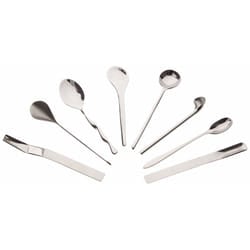 Alessi Officina Assorted Coffee Spoons, Set of 8, Silver