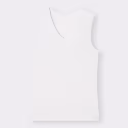 Gu By Uniqlo Style Dry Mesh V Neck Tee  sleeVeless - 09 BLACK/L