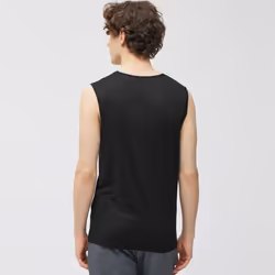 Gu By Uniqlo Style Dry Mesh V Neck Tee  sleeVeless - 09 BLACK/L