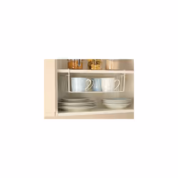 Housewares 509718 Shelf Storage Basket, 39 cm-White, Metal