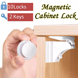Magnetic Child Lock Children Protection Baby Safety Lock Drawer Latch - TD1230-12-3