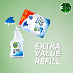 Dettol Bulk Refill Antibacterial Surface Cleaning Spray, Pack of 4 x 1.2 Litre