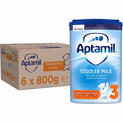 Aptamil 3 Toddler Baby Milk Powder Formula, 1-2 Years, 800g (Pack of 6)