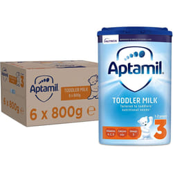Aptamil 3 Toddler Baby Milk Powder Formula, 1-2 Years, 800g (Pack of 6)