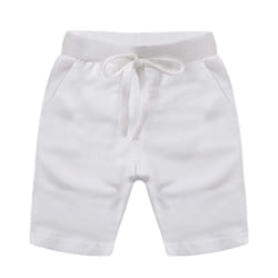 HAXICO Toddler Baby Boys Summer Knee Length Solid Cotton Candy Sport Shorts Kids Harem Pants White  5T