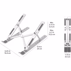 Amazon Basics Laptop Stand with 6-Angle Adjustment, For Laptops 10