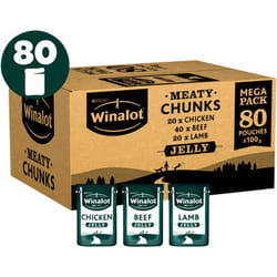 Winalot Meaty Chunks Mixed in Jelly Wet Dog Food 80x100g