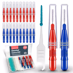 180 Interdental Brushes Sticks Picks Blue Red Dental Floss Teeth Tooth Toothpick