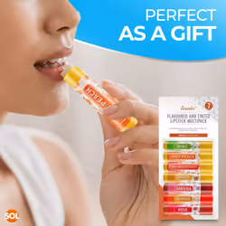 7pk Lip Balm Set Multi Pack Stick Fruit Flavoured Moisturising Beeswax Vitamin E