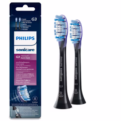 Philips Sonicare G3 Premium Gum Care HX9052/33 2x Interchangeable sonic toothbrush heads, 2 pc(s), Black, Soft, Rubber, 2 Ser ...