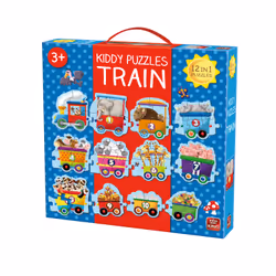 King Kiddy 1-2-3 Train 12in1 Giant Puzzle, 4 pc(s), Cartoons, 3 yr(s)